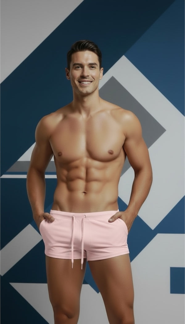 Pink - Brighton Beach Trunks - Bold Pack (Black, Navy, Olive, Red)