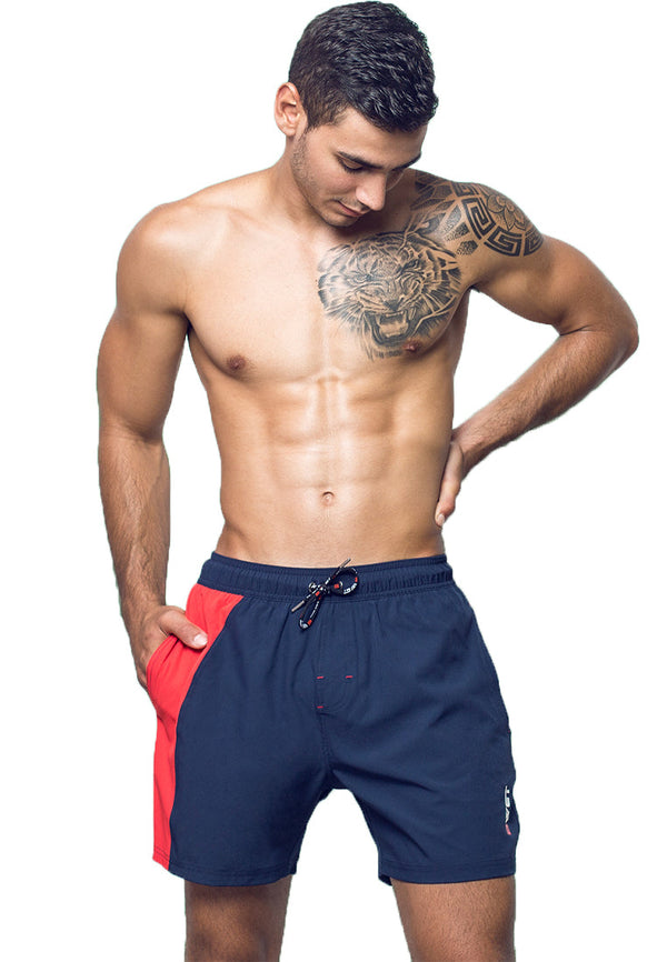 Navy - Eco-Friendly Quick dry UV protection Perfect fit"Get Ready to Make a Splash with BWET Swimwear's FreeStyle Beach Shorts! Beach Shorts "LALU" Side pockets