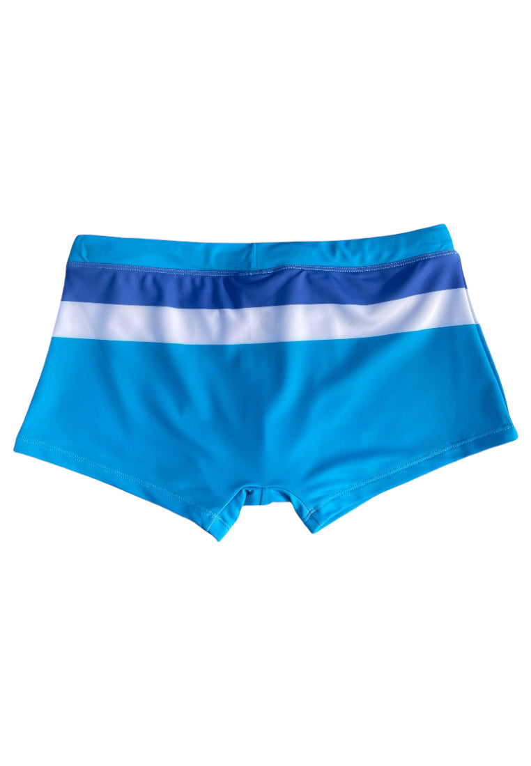Heat up the beach in BWET's sleek "Rooftop" turquoise beach trunks