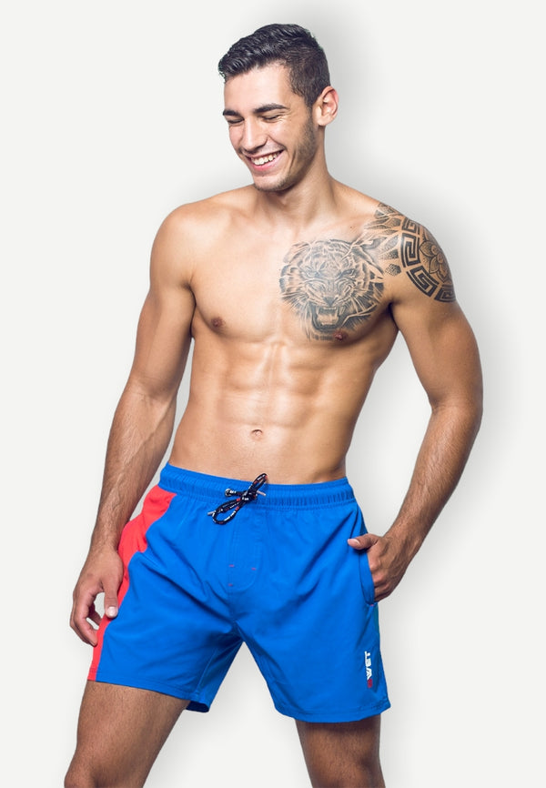 Navy - Eco-Friendly Quick dry UV protection Perfect fit"Get Ready to Make a Splash with BWET Swimwear's FreeStyle Beach Shorts! Beach Shorts "LALU" Side pockets alt
