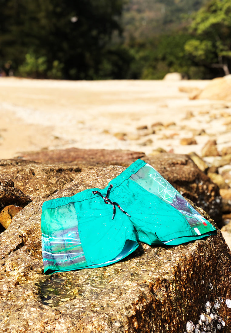 Ride the Wave of Style with Our Eco-Friendly HKG Beach Shorts - Perfect for Your Next Outing!